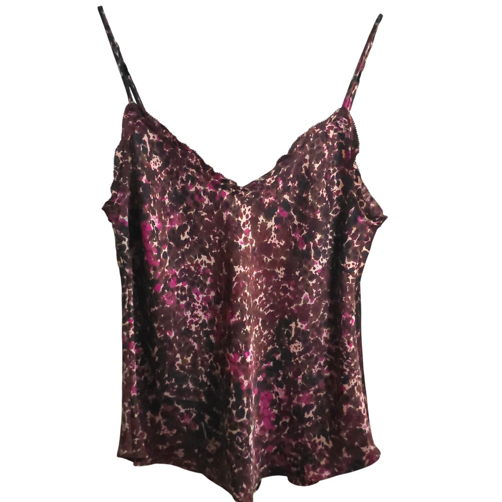 Wilfred Aritzia Cupro Cami Tank Top Women's Small Abstract Print Spaghetti Strap